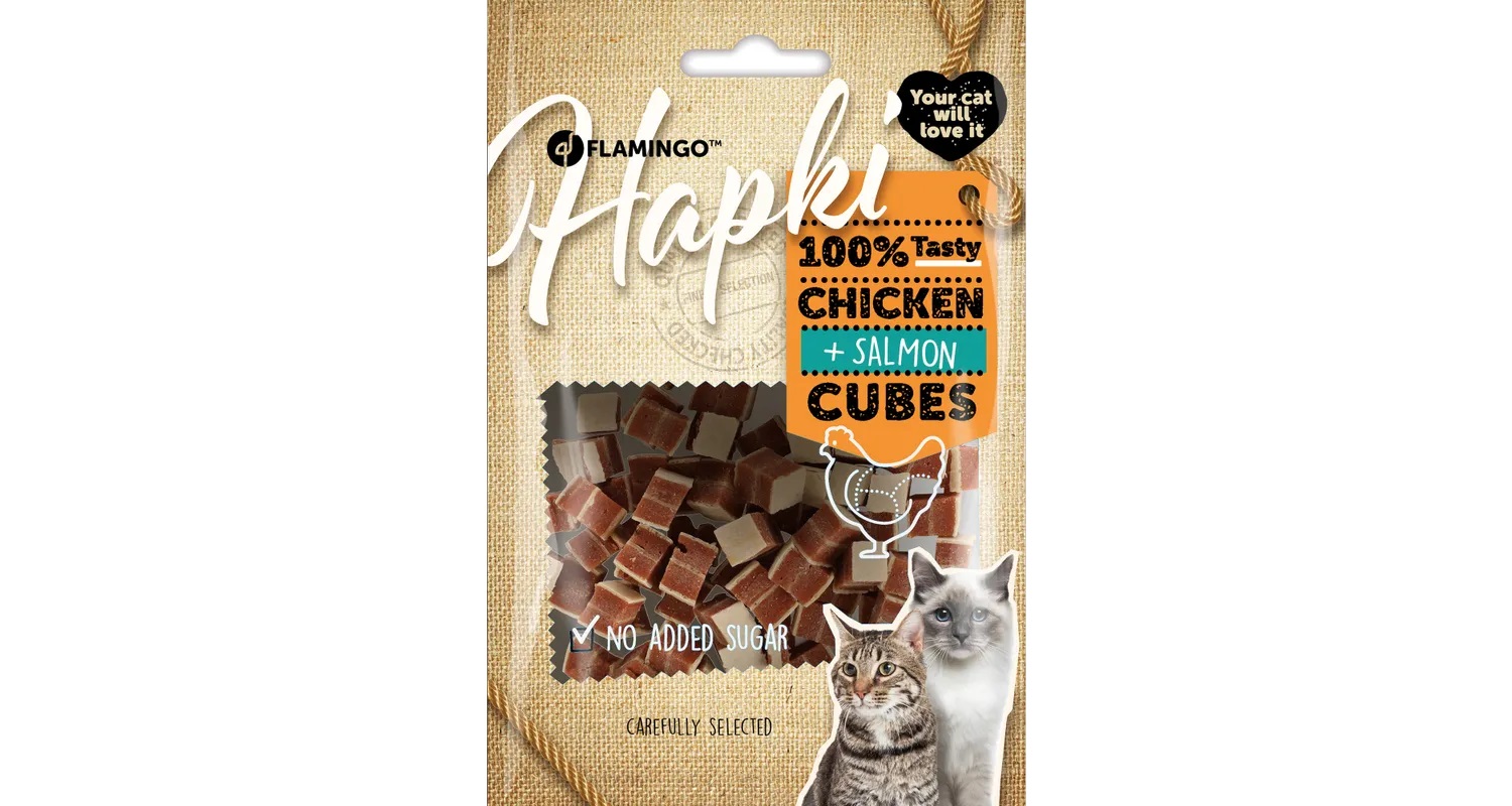 FLAMINGO Snacks Hapki Kleine Blöcke mit Huhn & mit Lachs 50 g