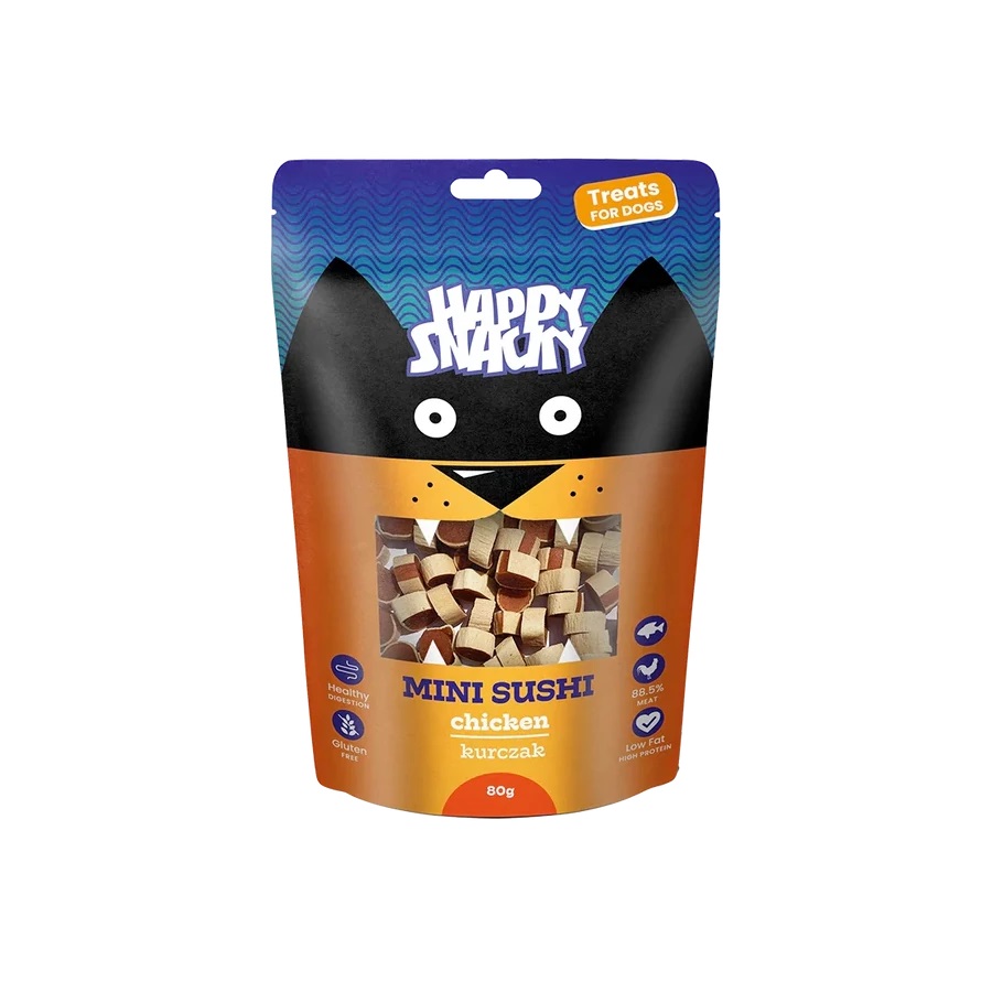 Happy Snacky Mini Sushi Hundesnacks - Huhn 80 g