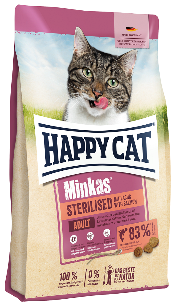 Happy Cat Minkas Sterilised - somon 10 kg