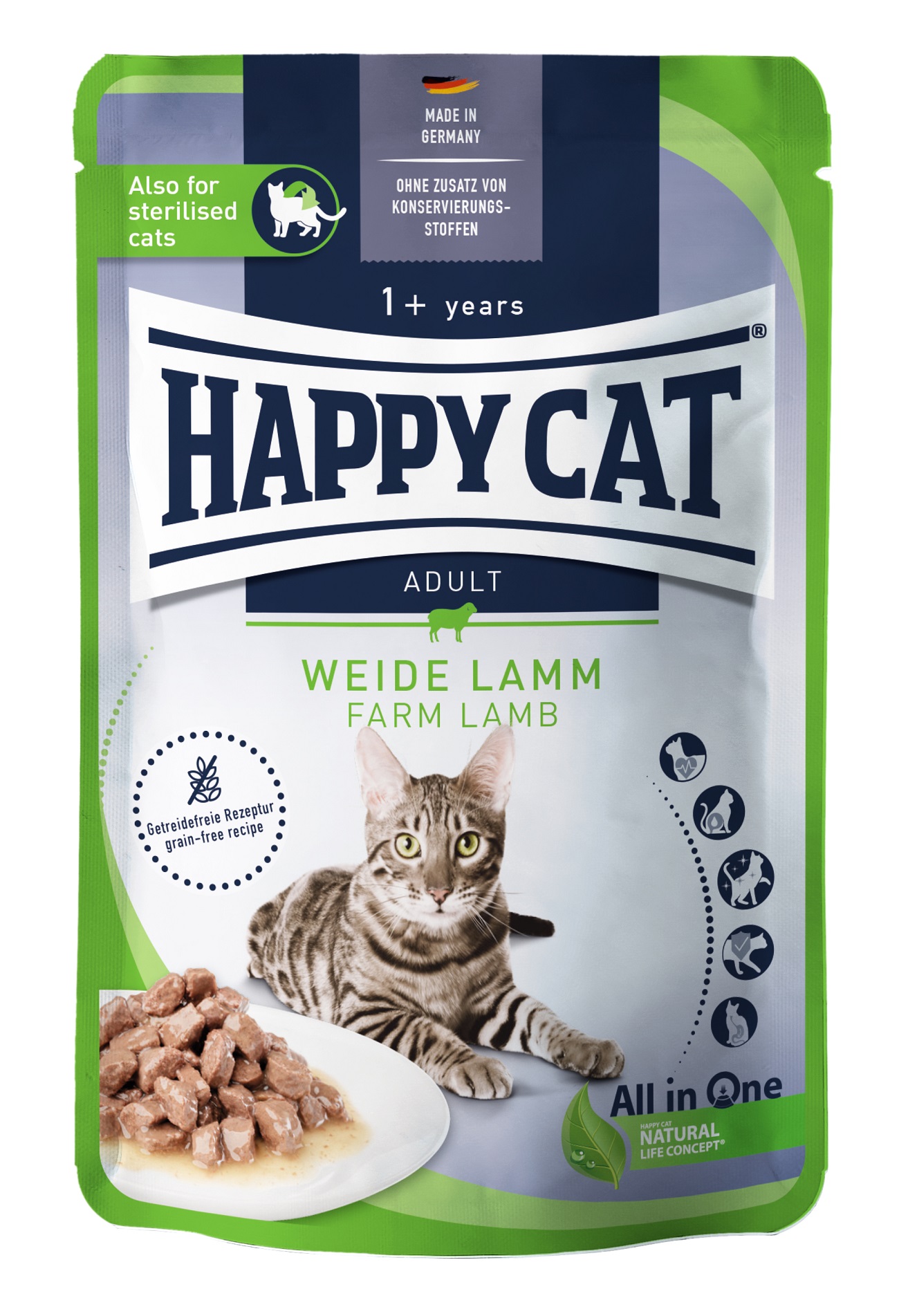 Happy Cat Culinary Weide Lamm mokra hrana v aluminijasti vrečki z jagnjetino 85 g (NOVA)