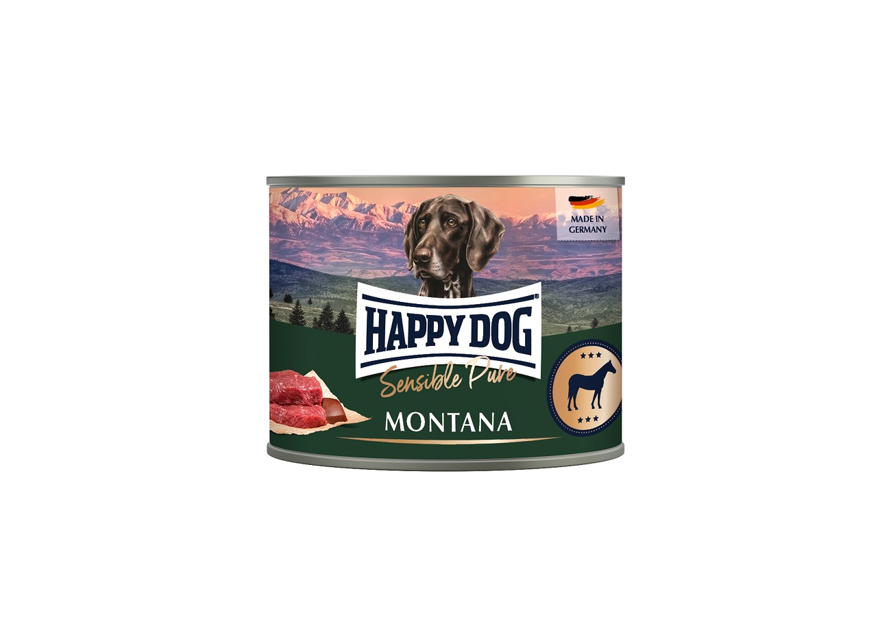 Happy Dog Sensible Pure Montana -  konzerva z konjskim mesom 200 gr