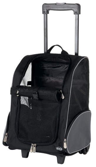 TRIXIE Trolley Transporttasche und Rucksack schwarz / grau (TRX2880)