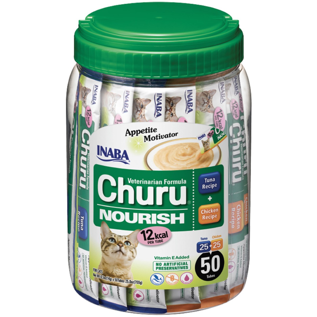 Inaba Cat Vet Churu Nourish jutalomfalatok - csirke & tonhal 50 x 14 g