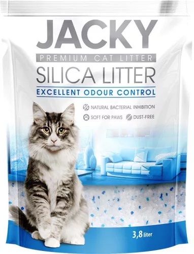 Jacky Premium křemičitá podestýlka pro kočky 7,6 l