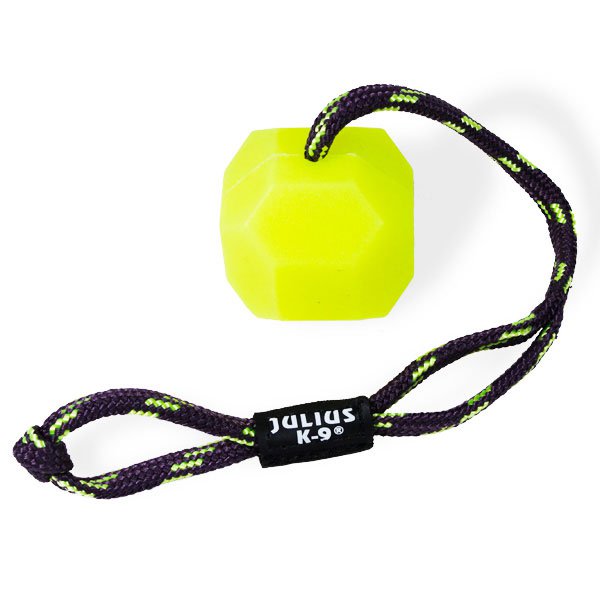 Julius-K9 Fluoreszierender IDC® Neon-Ball mit Seil, 60 mm Ø 60 mm (242-BLL-60)