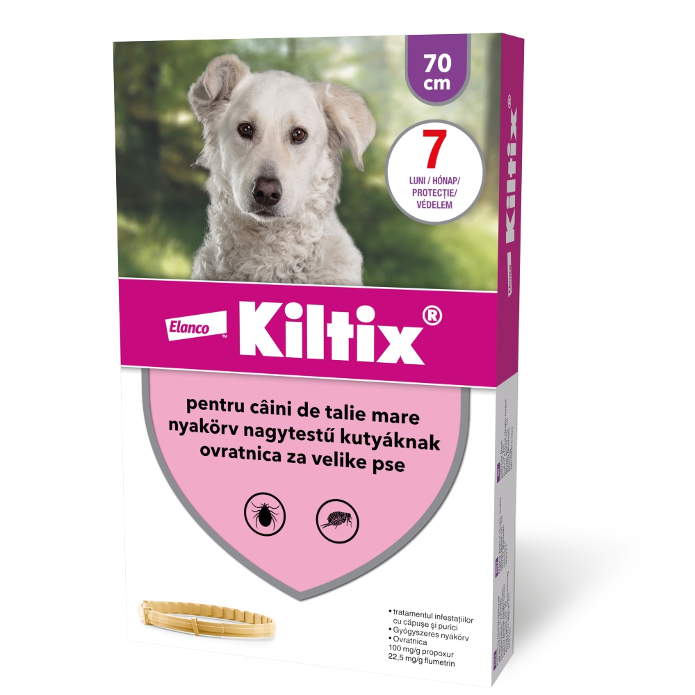 Kiltix Zgardă antiparazitară pentru câini L (70 cm)