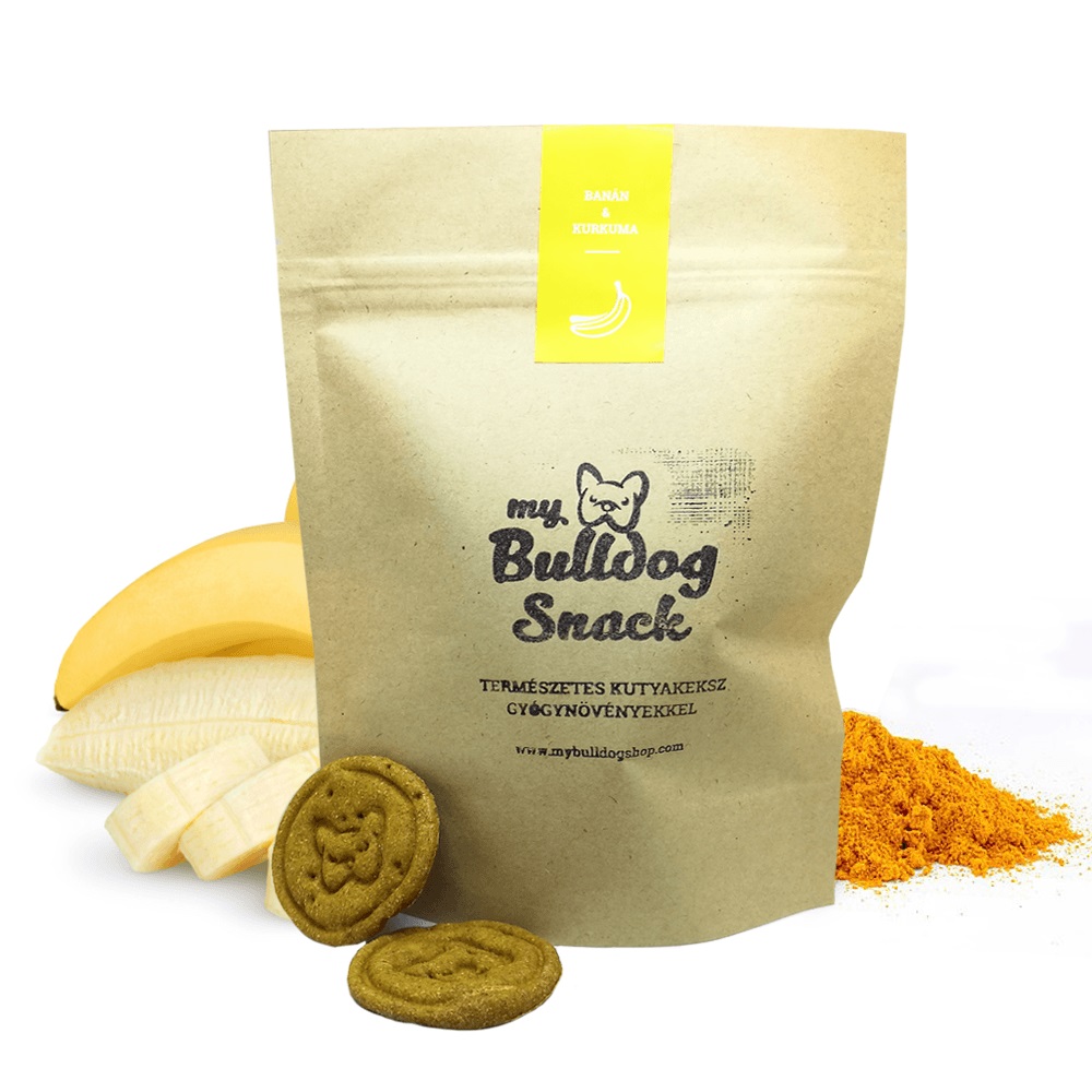 My Bulldog Snack természetes kutyakeksz - gyógynövények, banán & homoktövis 100 g