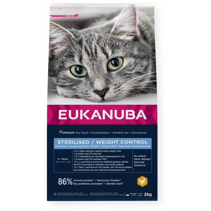 Eukanuba Life Care Adult Sterilised/Weight Control granule pro kočky 10 kg