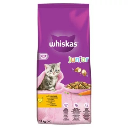 Whiskas Junior granule s kuřetem 14 kg