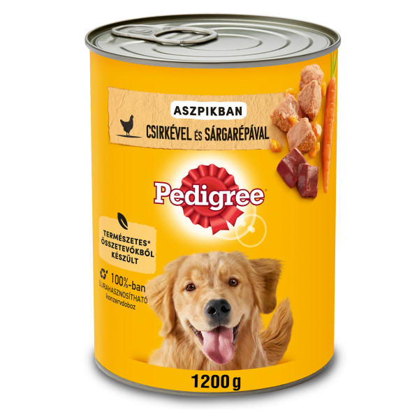 Pedigree krmivo v konzervě s kuřecím masem a s mrkví v želé 1200 g