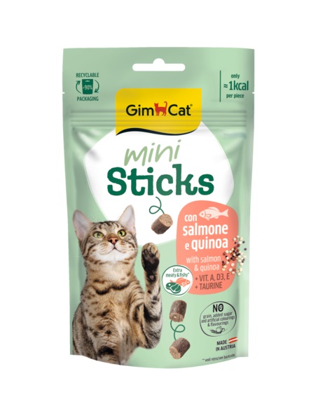 GimCat Mini Sticks - somon & kinoa 50 g