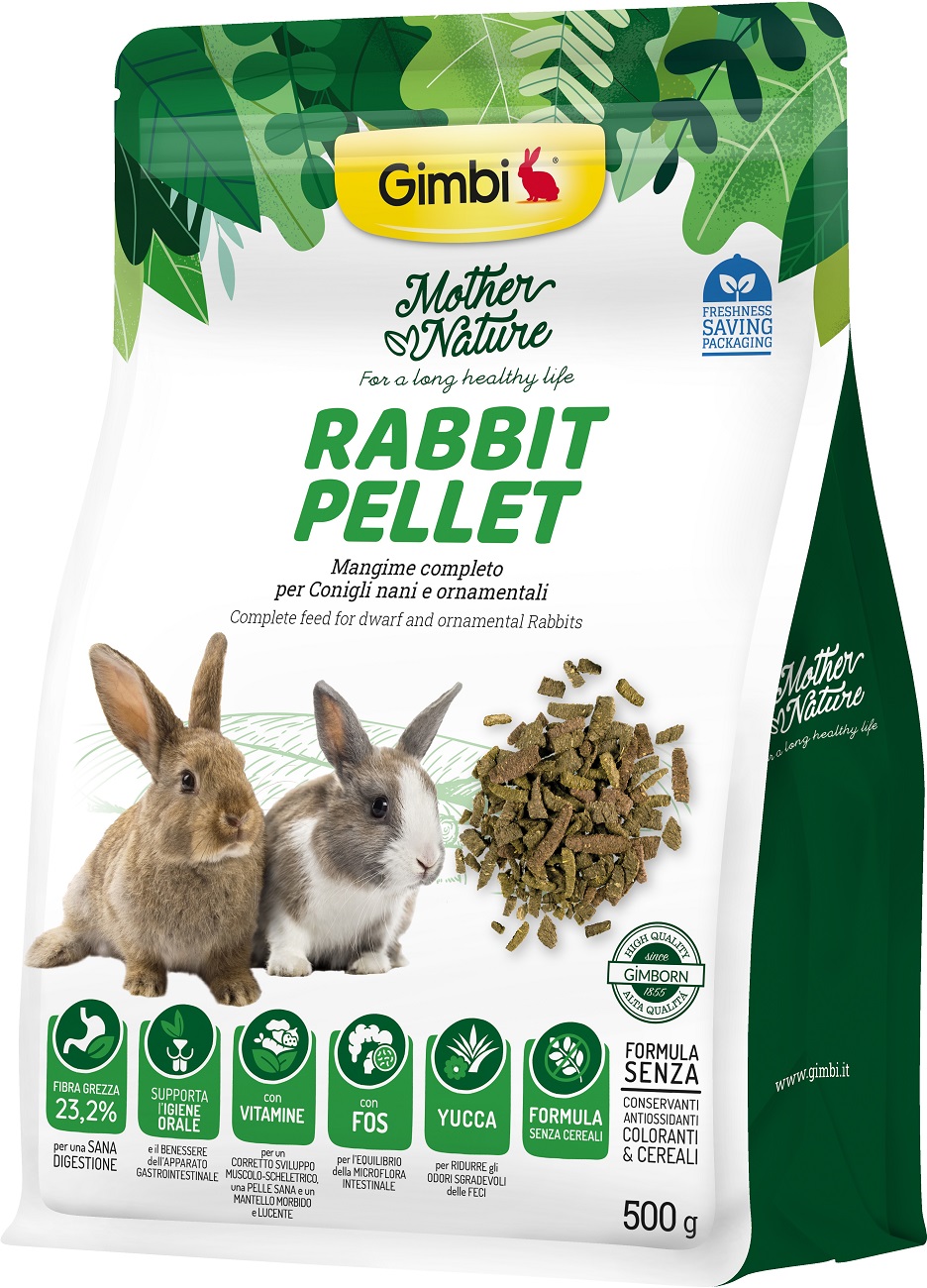 Gimbi Mother Nature Rabbit Pelllet- krmivo pre králiky 500 g