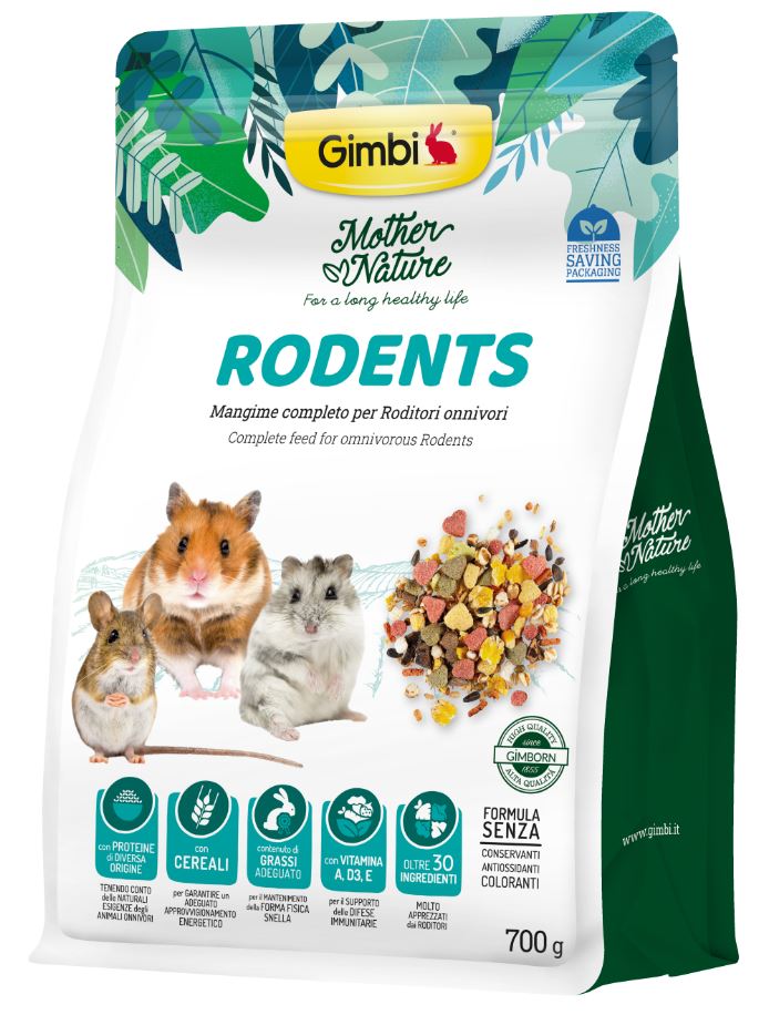 Gimbi Mother Nature Rodent- krmivo pre hlodavce 700 g