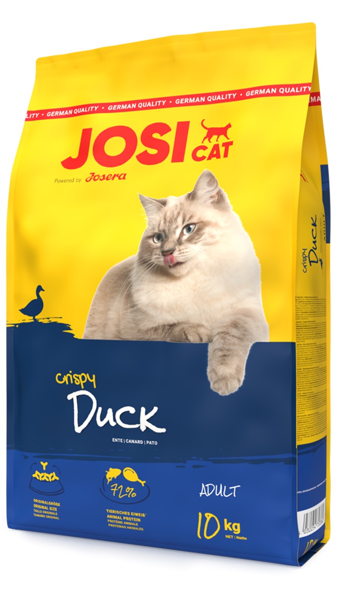 Josicat Crispy Duck - křupavé suché krmivo s příchutí kachny pro kočky 10 kg