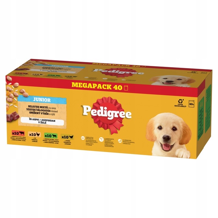 Pedigree Junior míchaný výběr s rýží v kapsičkách 40 x 100 g