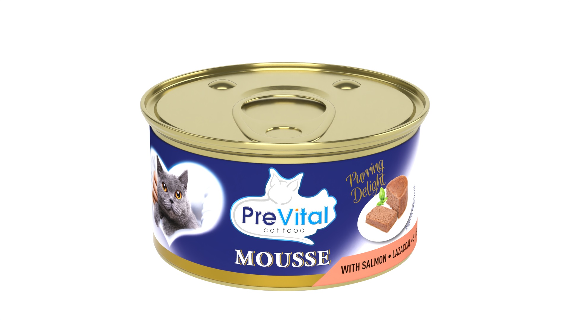 PreVital Mousse Adult konzerva pro kočky - losos 85 g