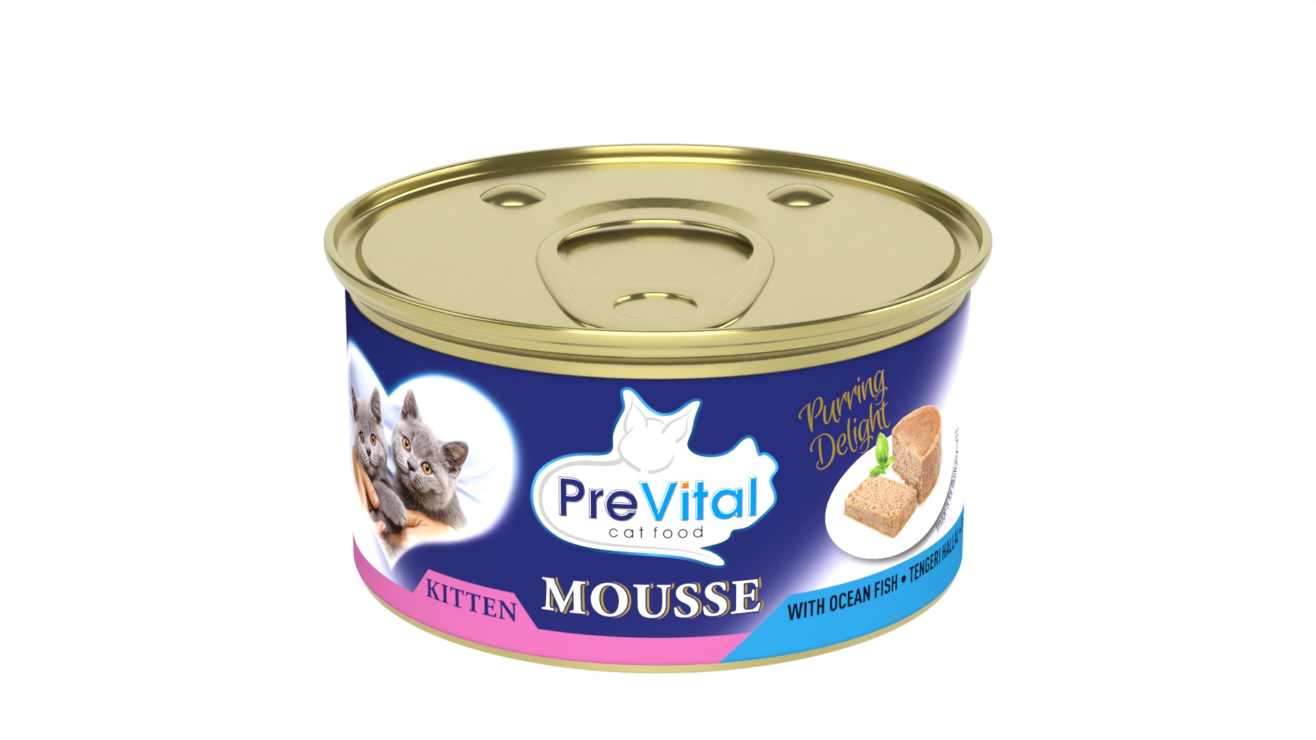 PreVital Mousse Kitten konzerva pro kočky - mořské ryby 85 g