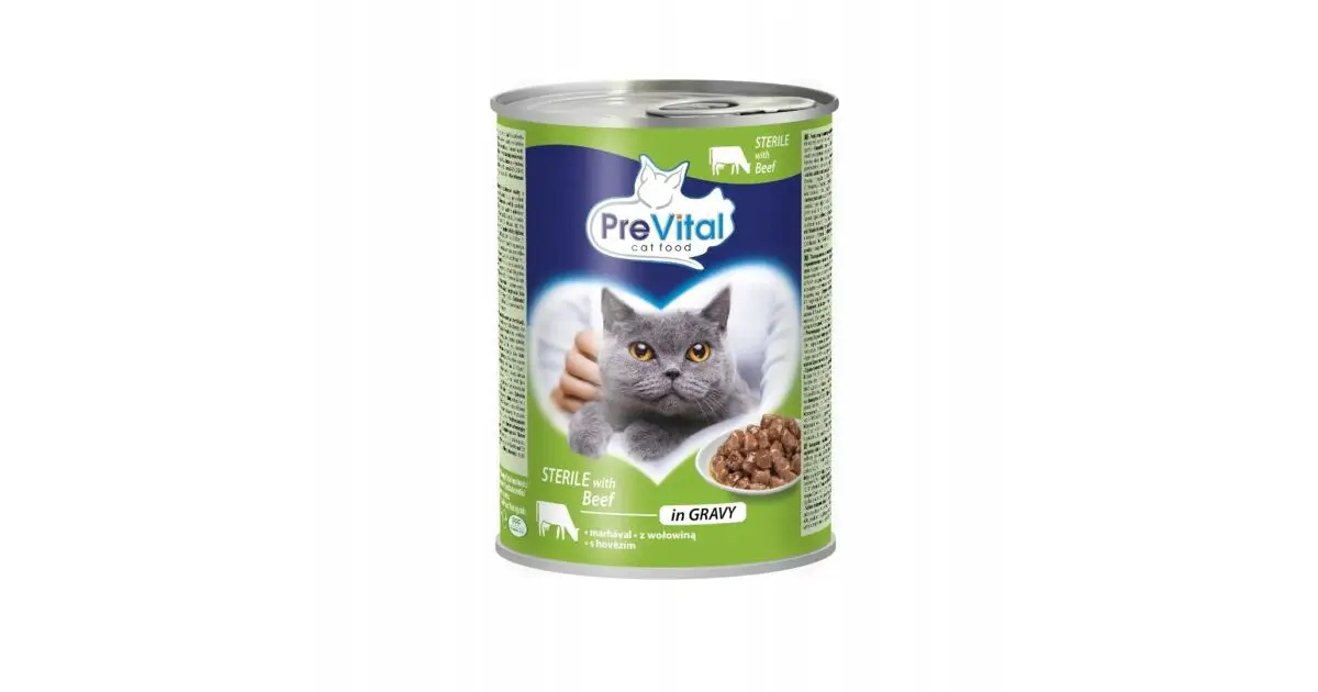 PreVital Sterile with Beef conservă pisici - cu vită în sos 12 x 415 g