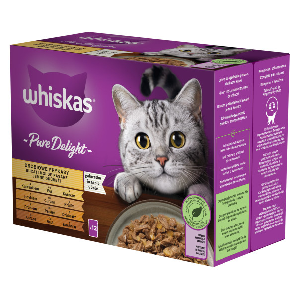 Whiskas Pure Delight Casserole szárnyas válogatás - multipack 4 x (12 x 85 g)
