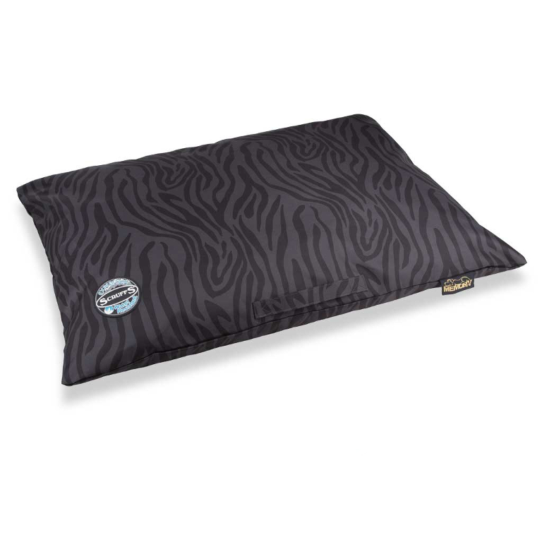 Culcuș cu spumă Memory Scruffs Expedition negru dungi gri 100 x 70 cm