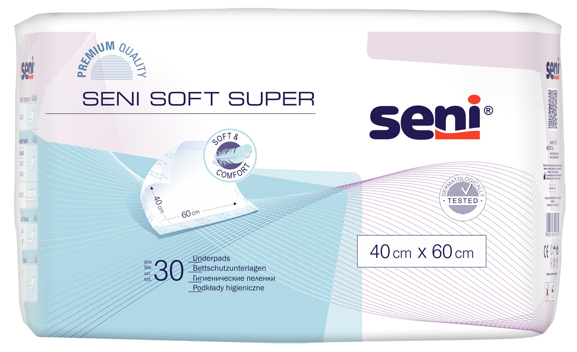 Seni Soft Super Bettschutzunterlagen 40 x 60 cm - (30 Stk.)