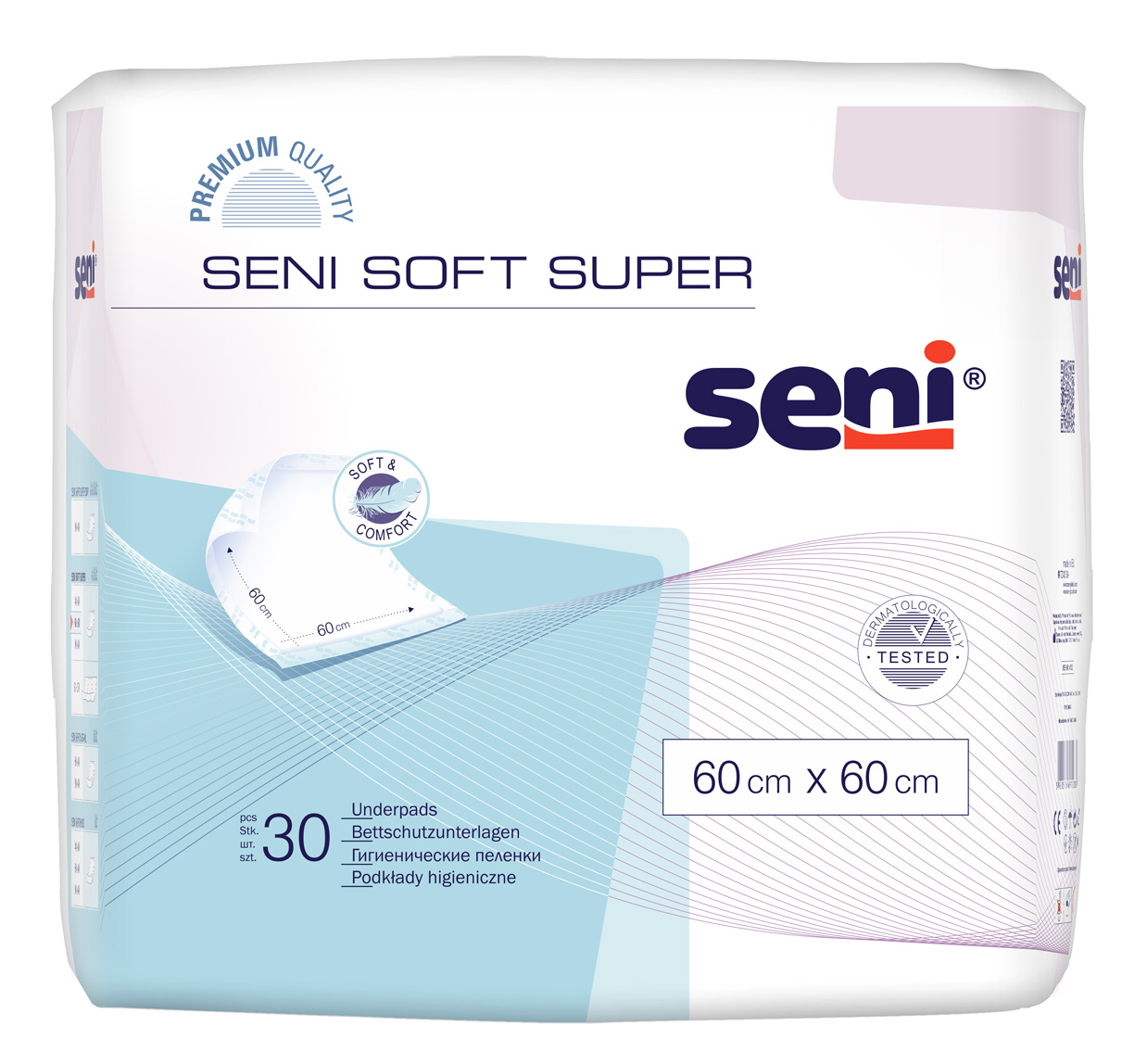 Seni Soft Super Bettschutzunterlagen 60 x 60 cm - (30 Stk.)