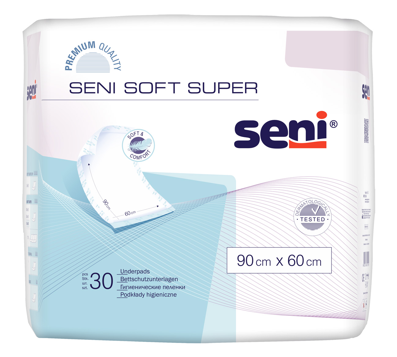 Seni Soft Super Bettschutzunterlagen 90 x 60 cm - (30 Stk.)