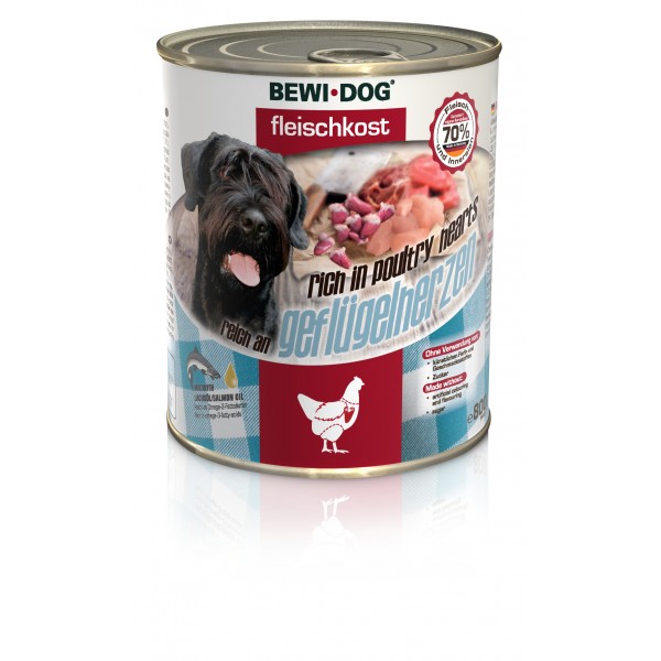 Bewi-Dog cu inimă de pasăre 800 g
