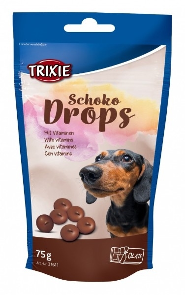 Trixie Schoko Drops – čokoladni bombon 75 g (TRX31611)