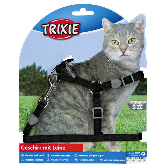 Trixie Cat Katzengeschirr mit Leine 1 Stück (TRX41891)