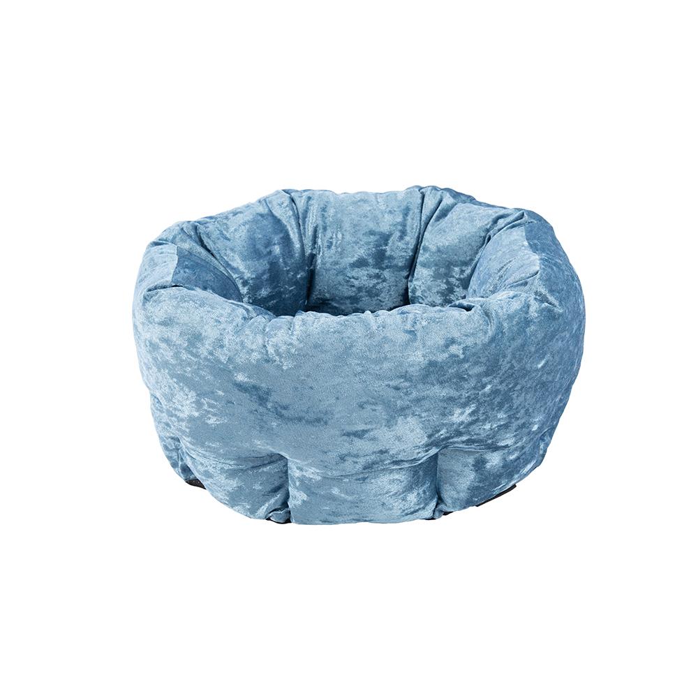 Scruffs Velvet Donut Liegeplatz Blau - 45 cm