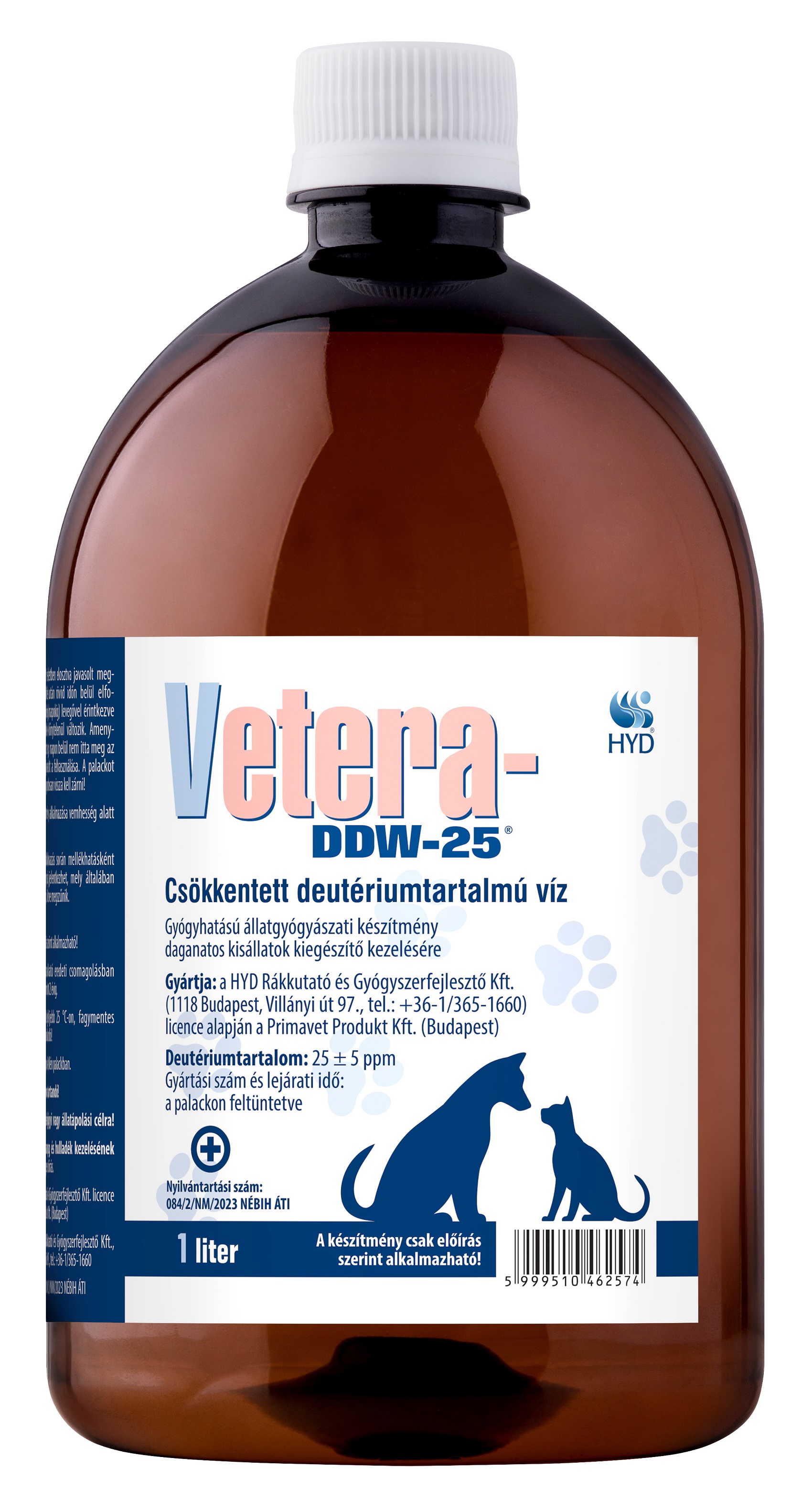 Vetera-DDW-25 Wasser mit reduziertem Deuteriumgehalt 1 Liter