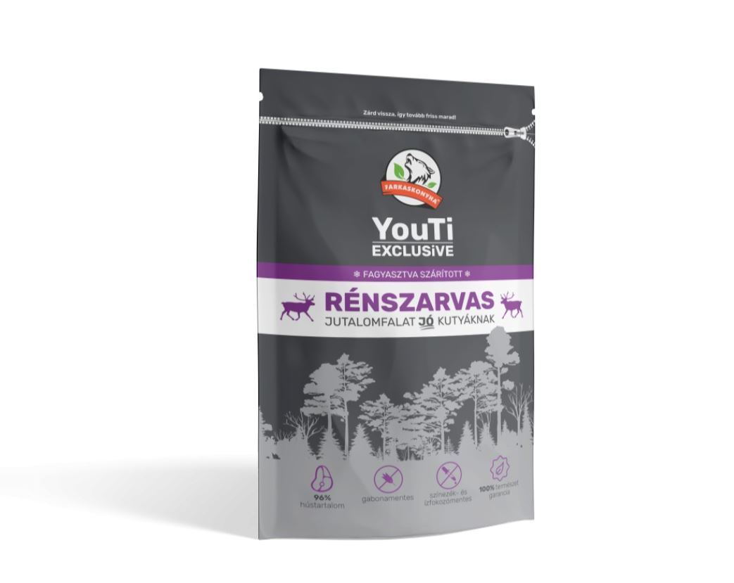 Farkaskonyha YouTi Exclusive Belohnungssnacks mit Rentiergeschmack 50 g