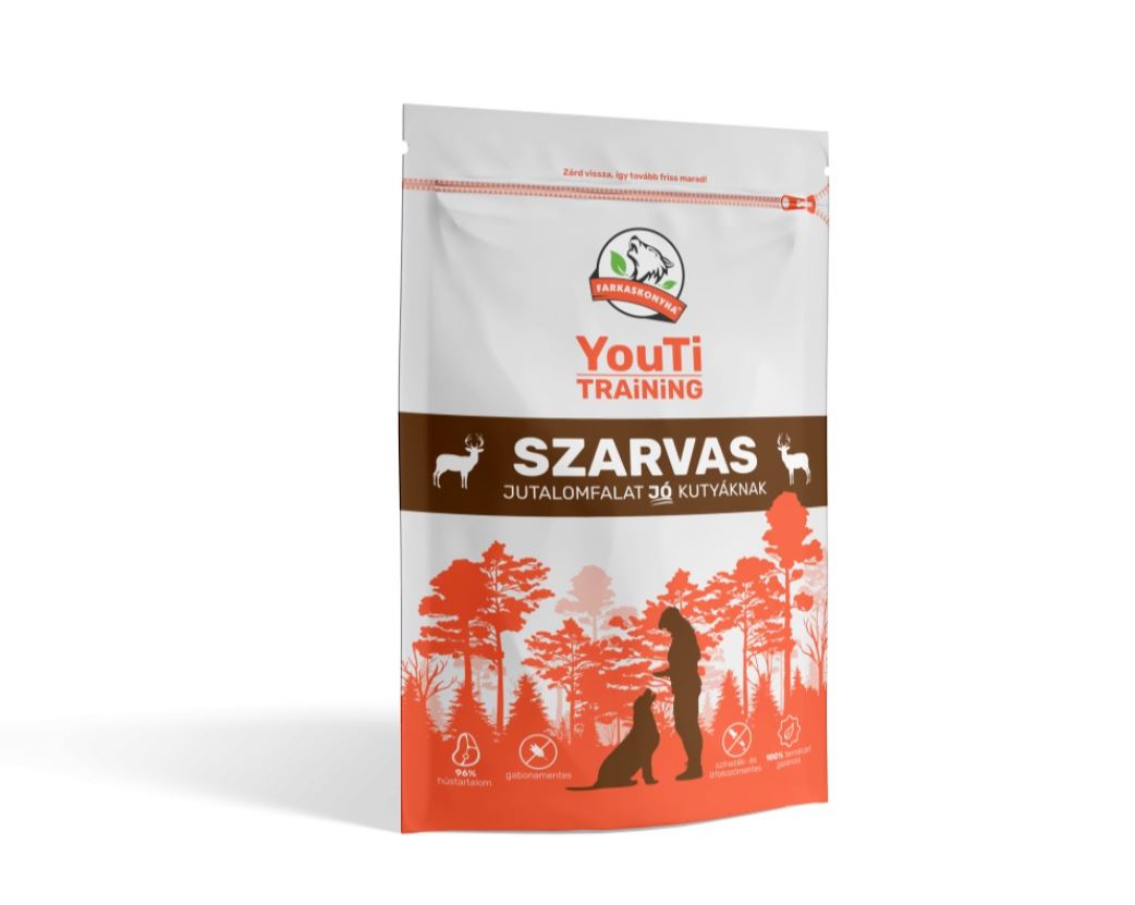 Farkaskonyha YouTi Training snack v príchuti zveriny 100 g