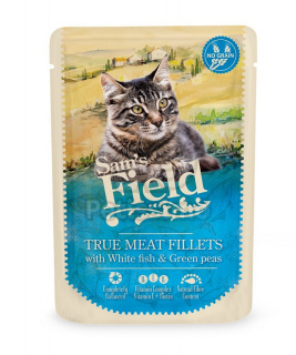 Sam's Field True Meat Fillets - White fish & Green peas alutasakos eledel